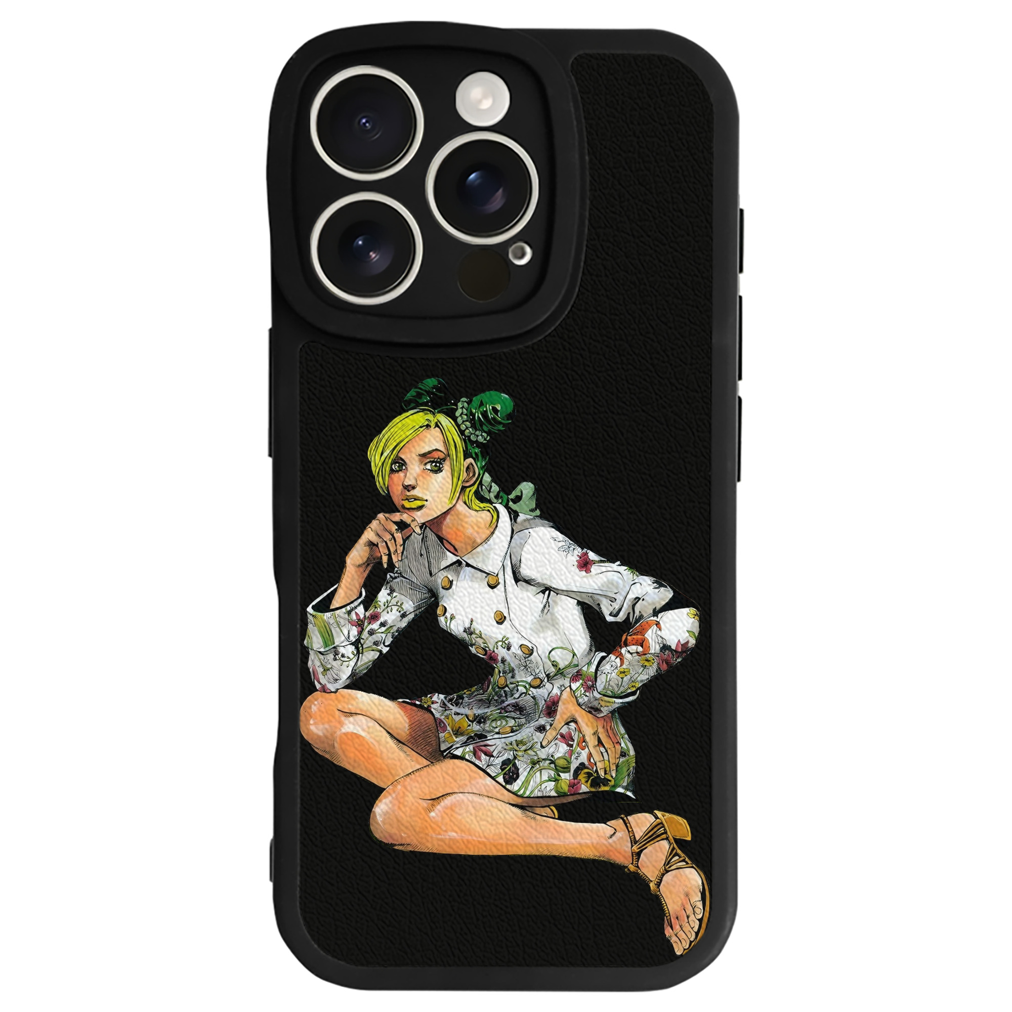 （画像用） "ジョジョの奇妙な冒険 くうじょう ジョリーン JoJo's Bizarre Adventure Jolyne Cujoh " 【iPhone 16シリーズ対応】シリコンスマホケース（レザー調） 材質：シリコン